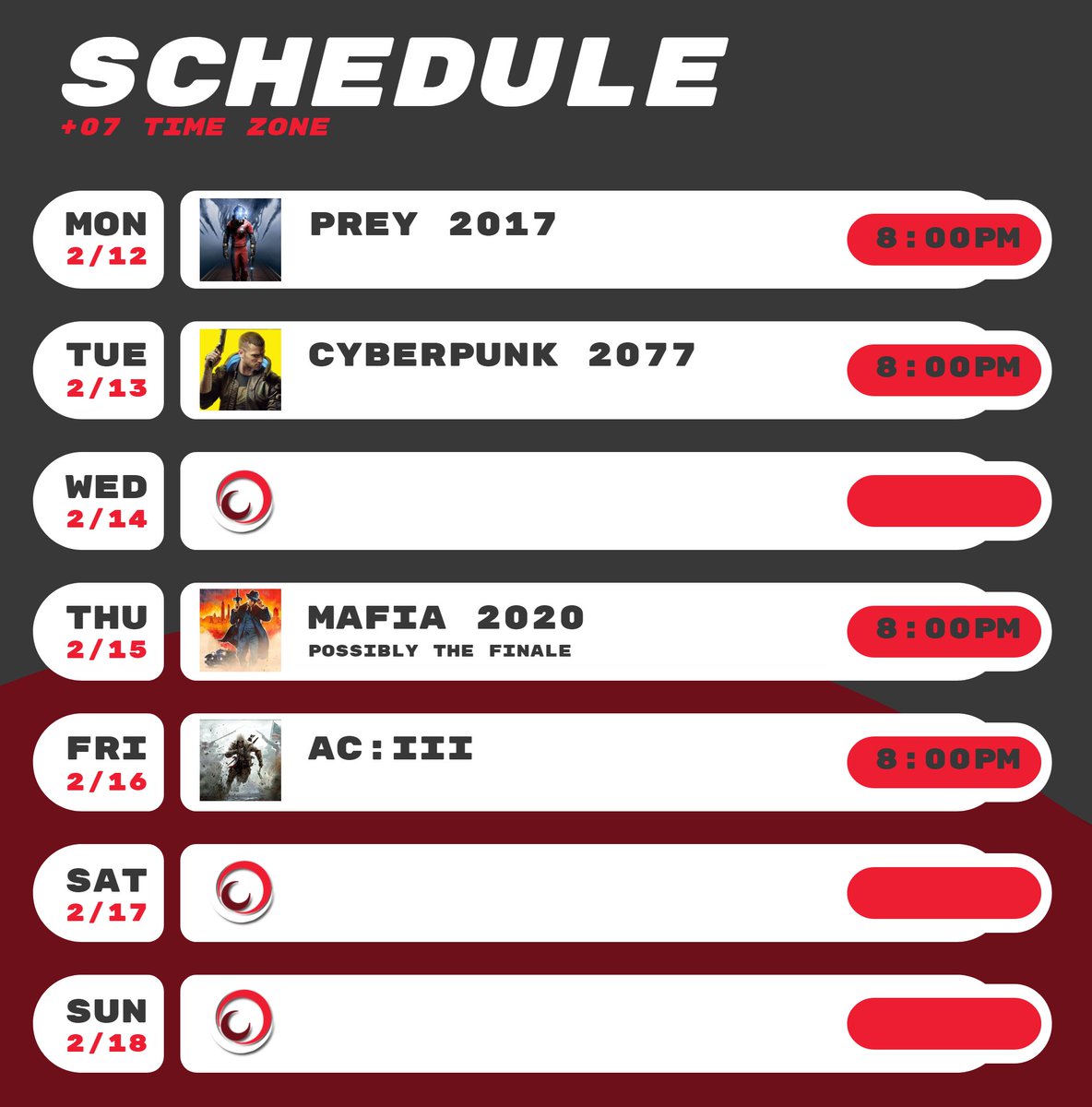 Nostra_VT's tweet photo. STREAMING SCHEDULE FOR THIS WEEK!!!
General #NostraKarasu
Memes #Nostradank
Art #NostraART
Stream tag #Nostralive
(I'm too lazy to make the thumbnails rn, I'll make them on the day later)
#Vtubers #VTuberUprising #ENVtubers #indievtuber #VTUBERSUPPORTCHAIN https://t.co/uMdEqIyO1a
