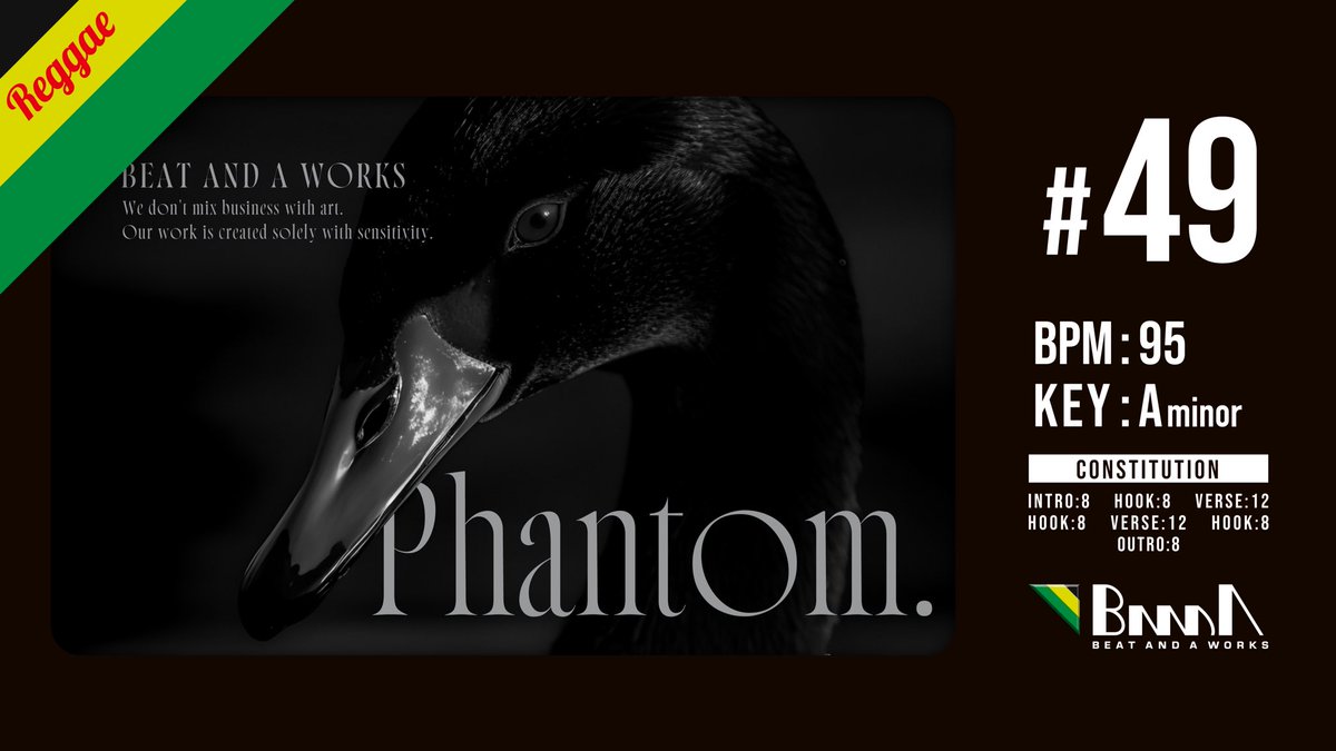 BEAT_AND_A's tweet photo. 【💿新トラック公開💿】

「 Phantom」

🔴トラック視聴▶️ 
https://t.co/EVWu7zhhYe

🟠フリー利用・質問など▶️ 
https://t.co/CcksOxDimI

🟡購入はこちら▶️
https://t.co/Mo4ySlOK7X

#フリートラック
#BEAT_AND_A #ビータナワークス
#HIPHOP #REGGAE #タイプビート
#typebeat #レゲエ https://t.co/LK9fXgtcfs