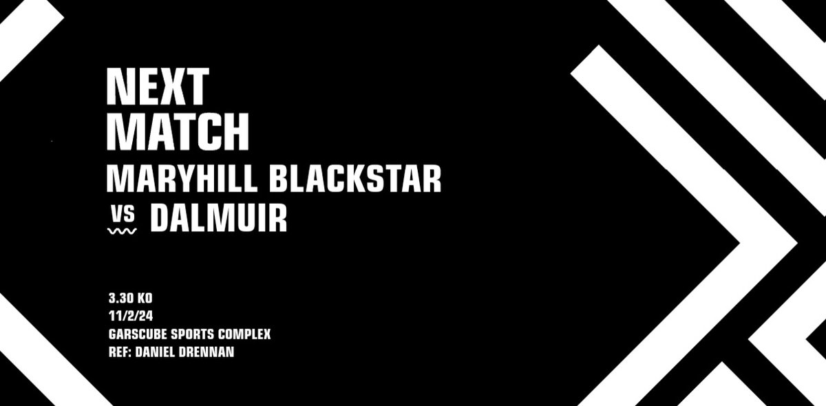 MATCHDAY. 

(H) v Dalmuir 

Back to league action today. Hopefully continue our good run. 💪

⚫🔴