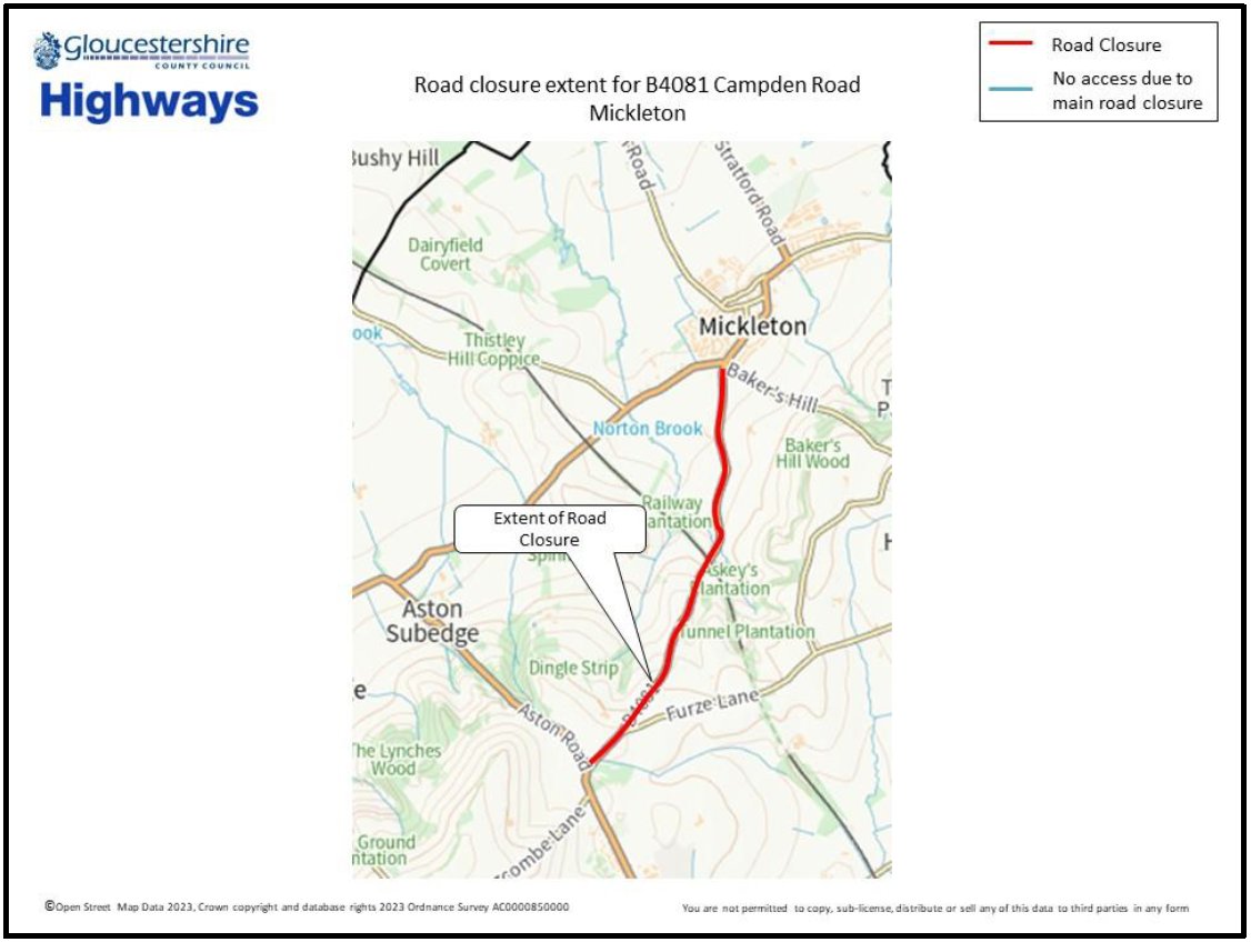 GlosRoads's tweet image. B4081 Campden Road #Mickleton.Resurfacing works happening 13th - 21st Feb. A road closure will be in place 19:00 - 07:00 whilst works are carried out.  For scheme details pls visit orlo.uk/EgNox