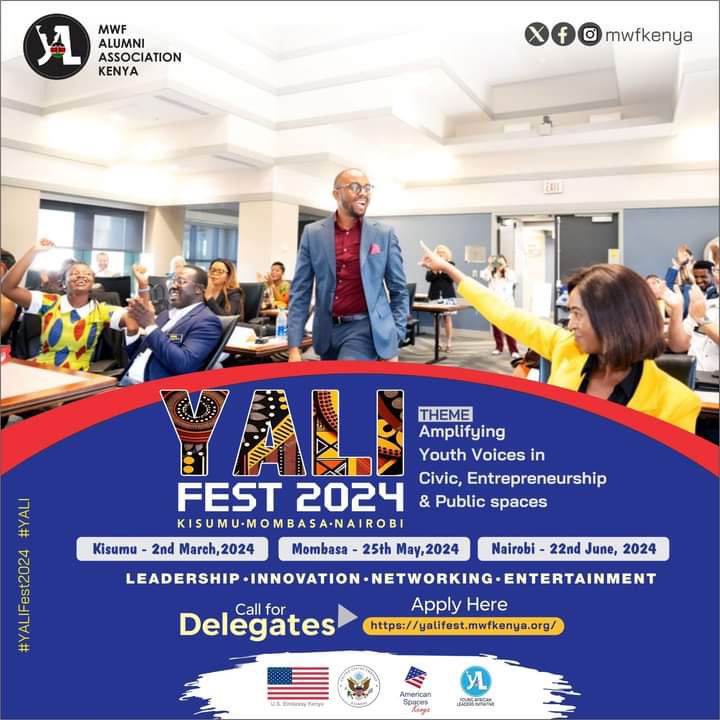 Are you a young Kenyan in Mombasa, Kisumu or Nairobi? Join us for this year’s YALI Festival 2024. Come meet fellow young people making an impact in business, civic and public management spaces. Sign up here: yalifest.mwfkenya.org