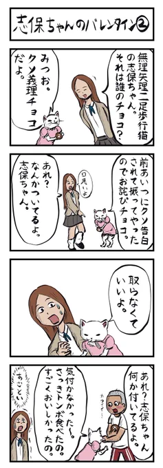 4コマ追加😻
志保ちゃんのバレンタインデー②
#SNSマンガ大賞
#バレンタインデー 
#4コマ漫画 