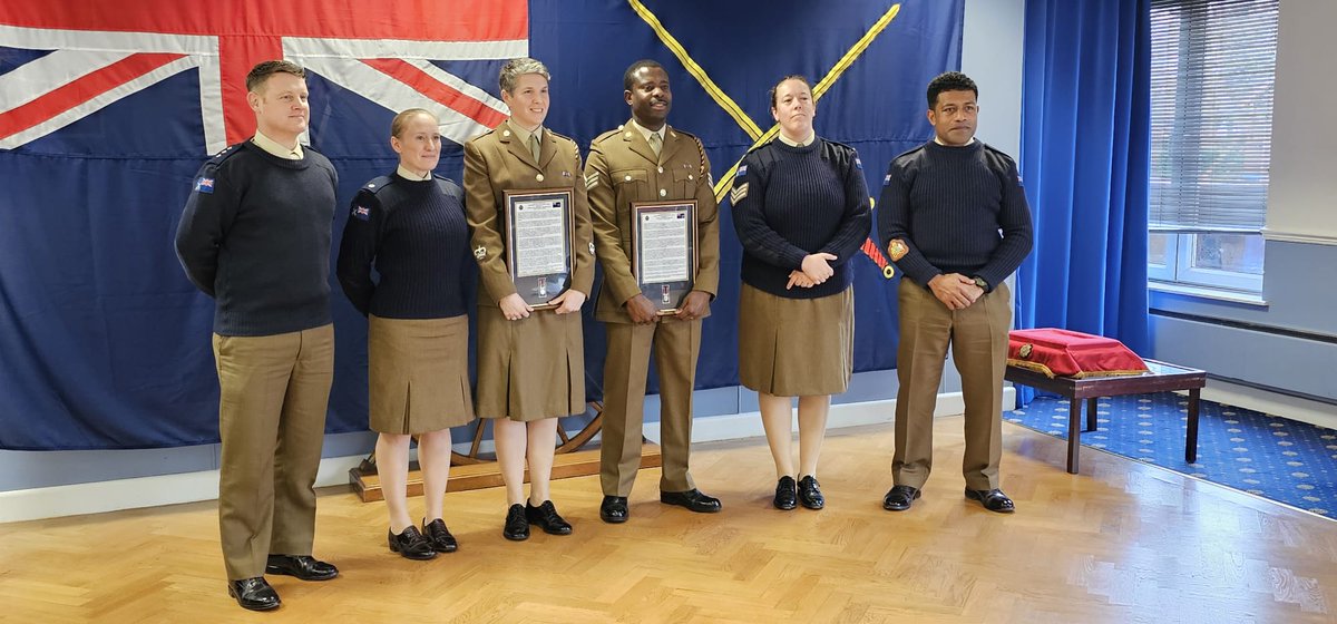 73_SQN_LSTW (@73_sqn_lstw) on Twitter photo On Friday, the SSM and Sgt Usiagwu received their LS&GC medal from Major General Thorpes DCoS Field Army <a href="/17_RLC/">17 Regiment RLC</a> OC,2IC,SMI and the incoming Sgt VSS instructor pictured with the SSM and Sgt Usiagwu. <a href="/BritishArmy/">British Army 🇬🇧</a> <a href="/UKArmyLogistics/">The Royal Logistic Corps</a> <a href="/RLCCorpsSM/">RLC Corps Sergeant Major</a> <a href="/CO_LSTW/">Logistics Specialist Training Wing</a> <a href="/DSLAWorthy_Down/">DSLA</a> On Friday, the SSM and Sgt Usiagwu received their LS&GC medal from Major General Thorpes DCoS Field Army <a href="/17_RLC/">17 Regiment RLC</a> OC,2IC,SMI and the incoming Sgt VSS instructor pictured with the SSM and Sgt Usiagwu. <a href="/BritishArmy/">British Army 🇬🇧</a> <a href="/UKArmyLogistics/">The Royal Logistic Corps</a> <a href="/RLCCorpsSM/">RLC Corps Sergeant Major</a> <a href="/CO_LSTW/">Logistics Specialist Training Wing</a> <a href="/DSLAWorthy_Down/">DSLA</a>