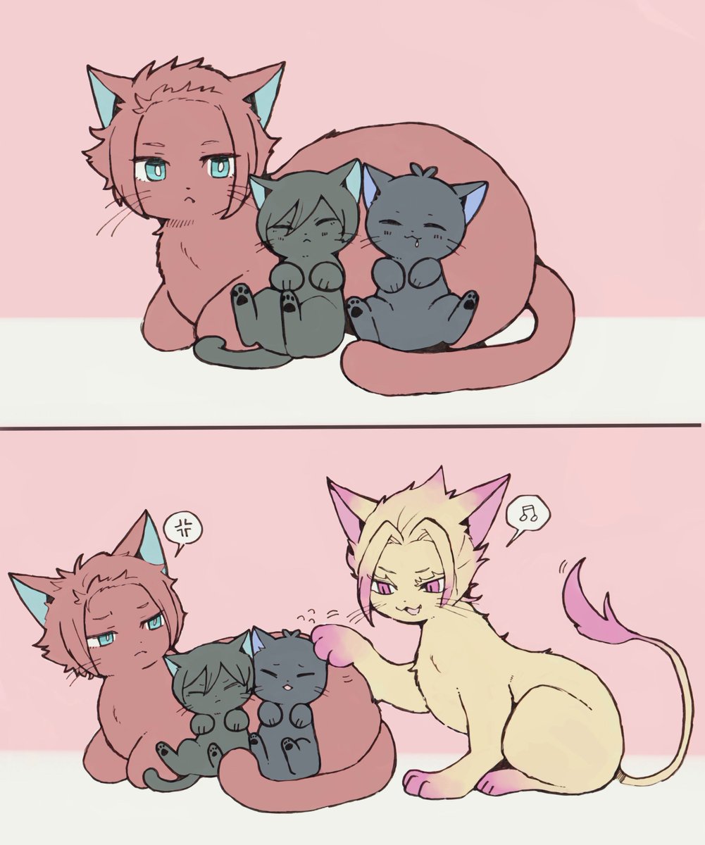 すやすやしてる子猫たちに
ちょっかいをかけるsdにゃん
※擬獣化
※獣化注意 
