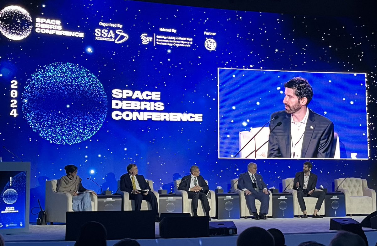 “If we want to be serious about space sustainability, remediation has to be part of the solution,” .<a href="/astroscale_HQ/">Astroscale</a> CTO Mike Lindsay explaining key aspects of cleaning up the orbital highways at the <a href="/saudispace/">وكالة الفضاء السعودية</a> Space Debris Conference.