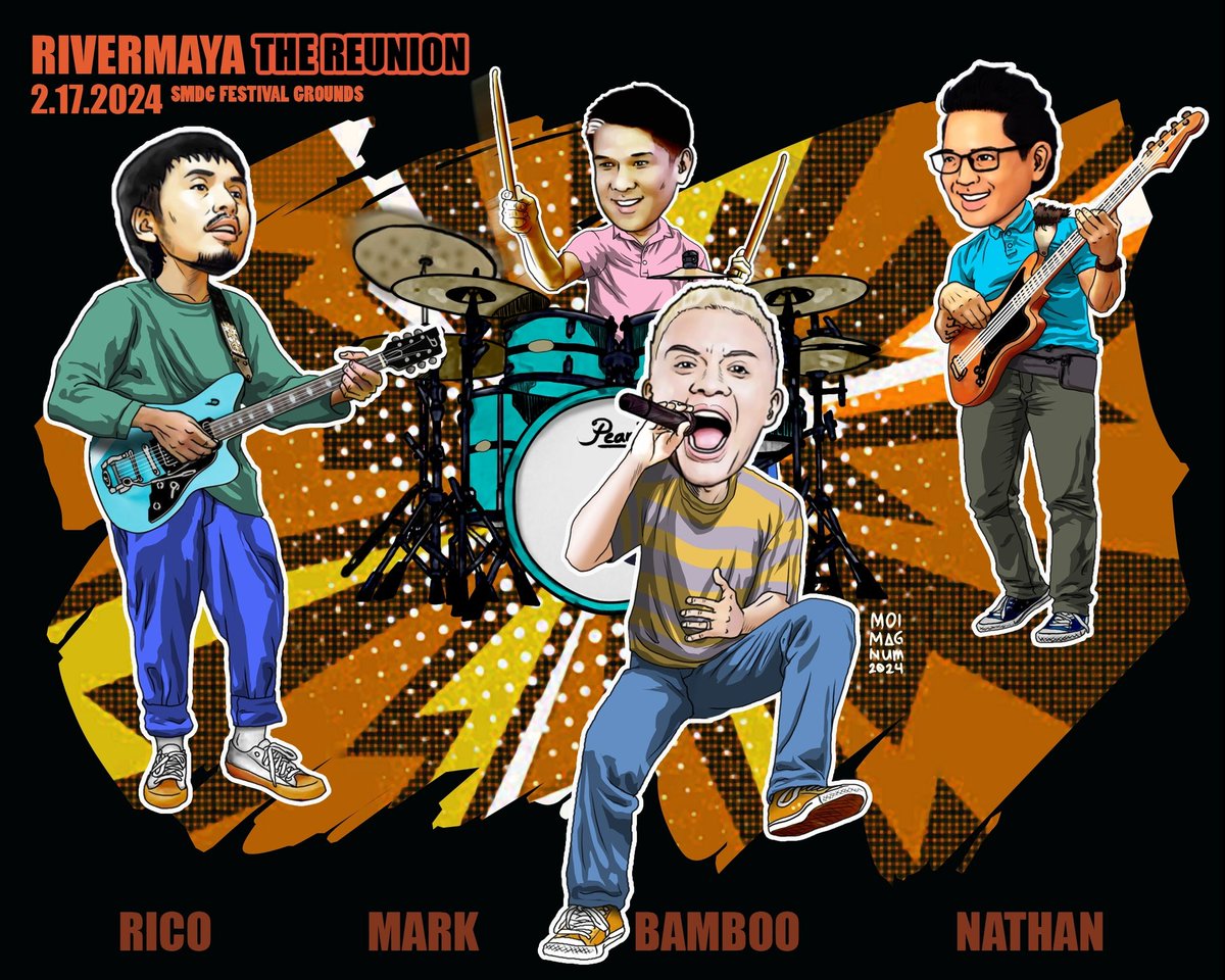 moimagnum's tweet photo. ᴘɪɴᴏʏ ʀᴏᴄᴋᴛᴏᴏɴs: @rivermayaband Classic Lineup
#Rivermaya #FanSince1994 #RivermayaTheReunion #MarkEscueta #RicoBlanco #BambooMañalac #NathanAzarcon #SignatureSeries #FanArt #DigitalArt #DigitalDrawing #Chibi #Caricature #PhotoshopEdit
Moi Magnum® Reanimations™ ©2024 https://t.co/iebzIgtynw