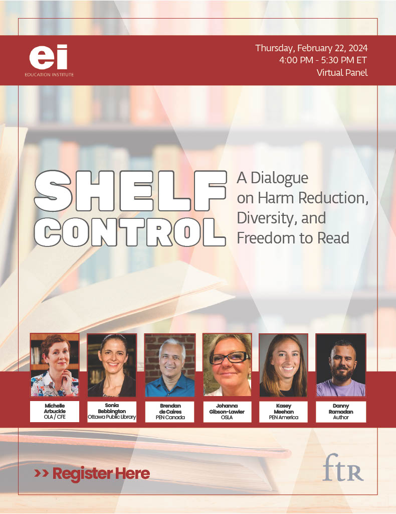 Freedom to Read Week is Feb. 18-24! Check out this panel discussion about harm reduction, diversity, and the freedom to read! #ONSchoolLibraries #FTRWeek @freedomtoreadwk @oslacouncil @ONLibraryAssoc  accessola.my.site.com/OLA/s/lt-event…
