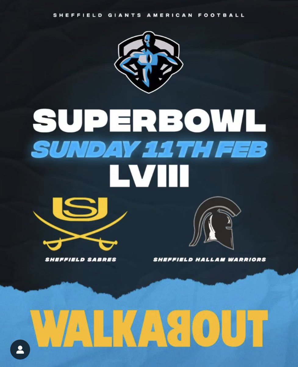 Join us at @Walkabout Sheffield tonight for Superbowl LVIII 🏈🏆

<a href="/SheffieldSabres/">Sheffield Sabres</a> <a href="/shuwarriors/">Hallam Warriors</a>