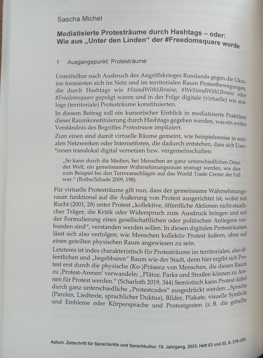 S_Michel_'s tweet image. Wie werden digitale und analoge Protesträume durch Hashtags konstituiert? Ich habe mir das für die aptum-Sonderausgabe zum #Ukrainekrieg mal angeschaut.
buske.de/mediatisierte-…
#ukraine #freedomsquare