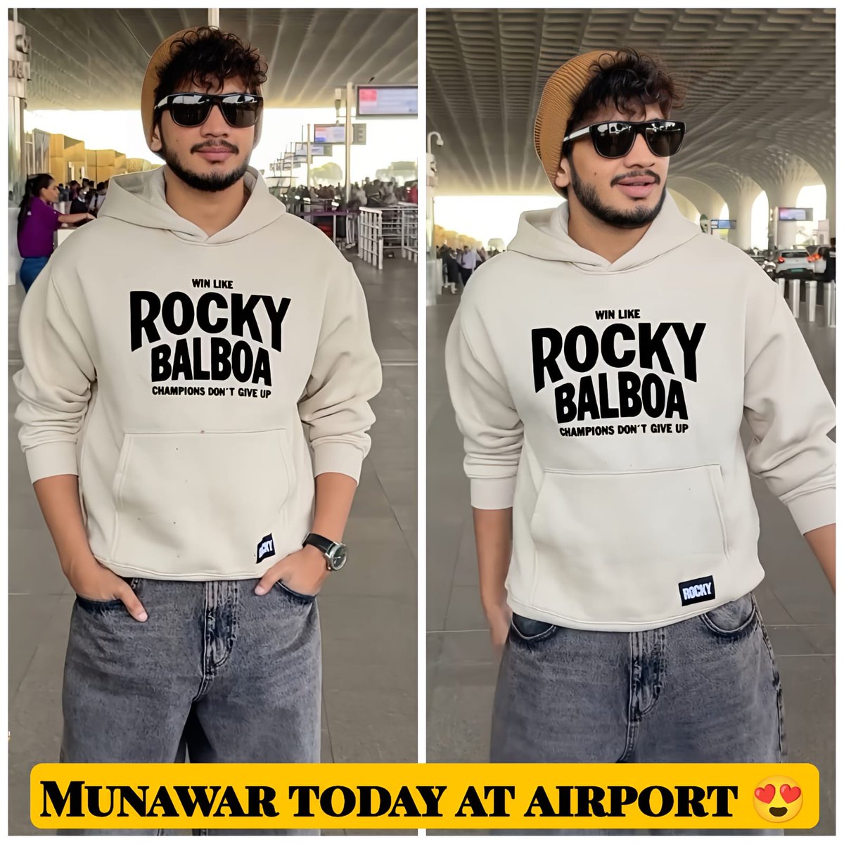 TheKhabriTweets's tweet photo. #MunawarFaruqui at airport leaves for shooting along with #RaghavSharma https://t.co/gZdcgT6DRk