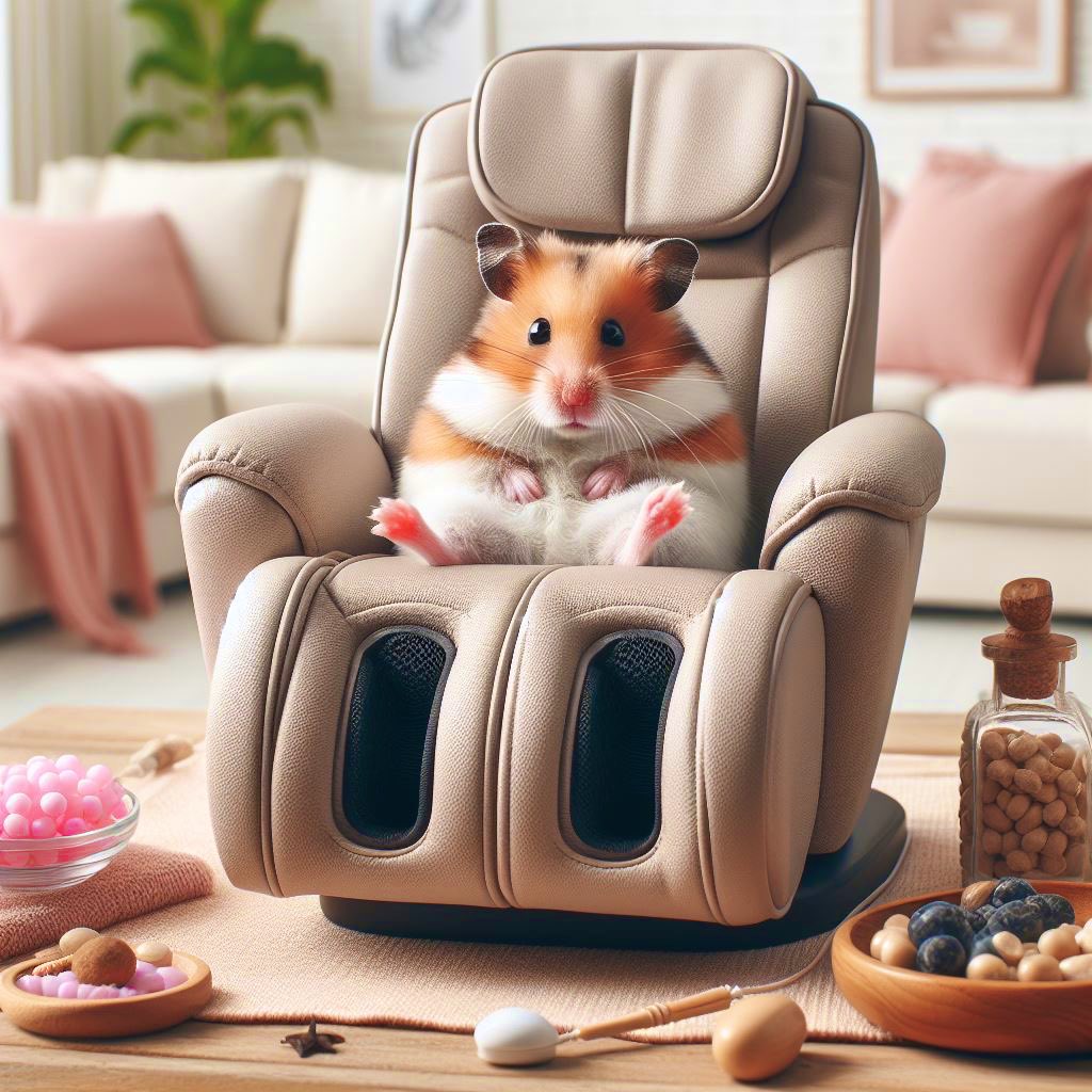 AI_hamsters's tweet photo. #AI #ハムスター #AIハムスター 
マッサージチェアハムスター https://t.co/nB54MwF0WT