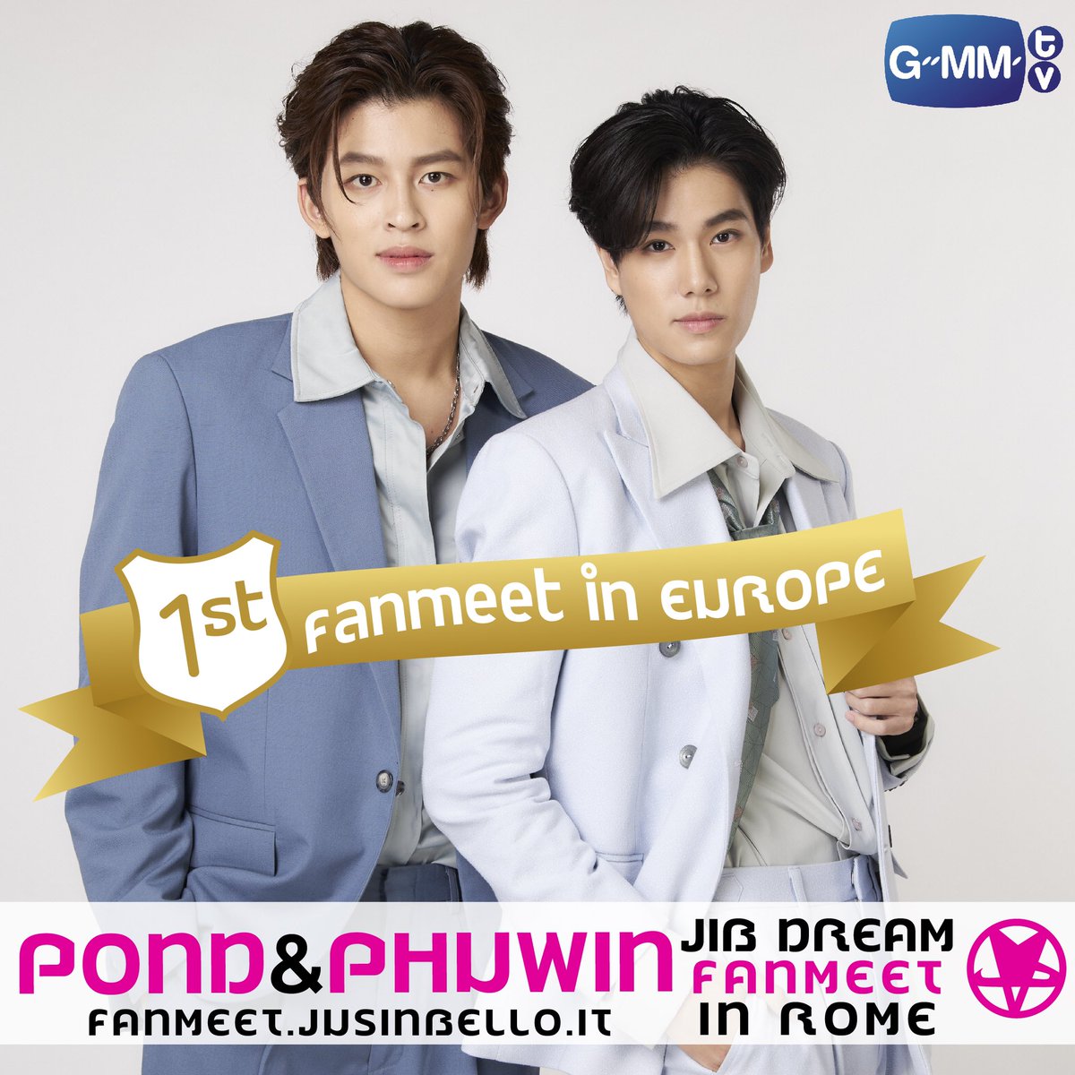 GMMTV's tweet photo. New European adventure for some of your favorite Thai actors! This summer join the 3rd JIB Dream Fanmeet in Rome to meet the wonderful Jimmy & Sea and Pond & Phuwin

Booking news coming soon!

We are waiting for you! 

#JIBDreamFanmeet #JIBFameet #JIBDream #ThaiBLFanmeet #JIBFamily

#GMMTV2024 #GMMTV

#PondPhuwin #JimmySea #jimmyyjp #sea_tawinan #ppnaravit #phuwintang

#LastTwilightSeries #NeverLetMeGo