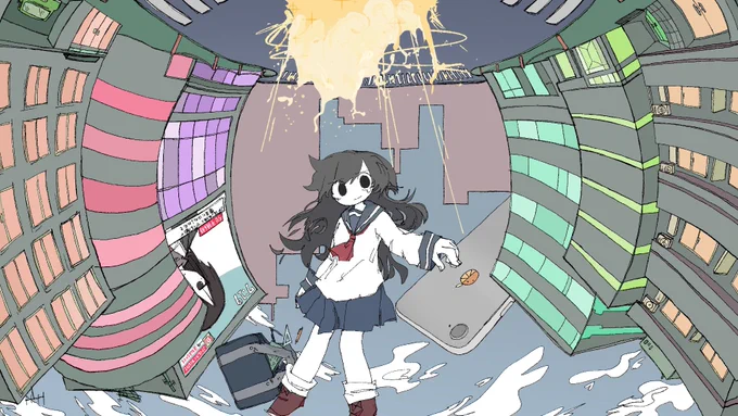 以前の依頼絵と普段描いてる立ち絵ですこういう絵を描きます 