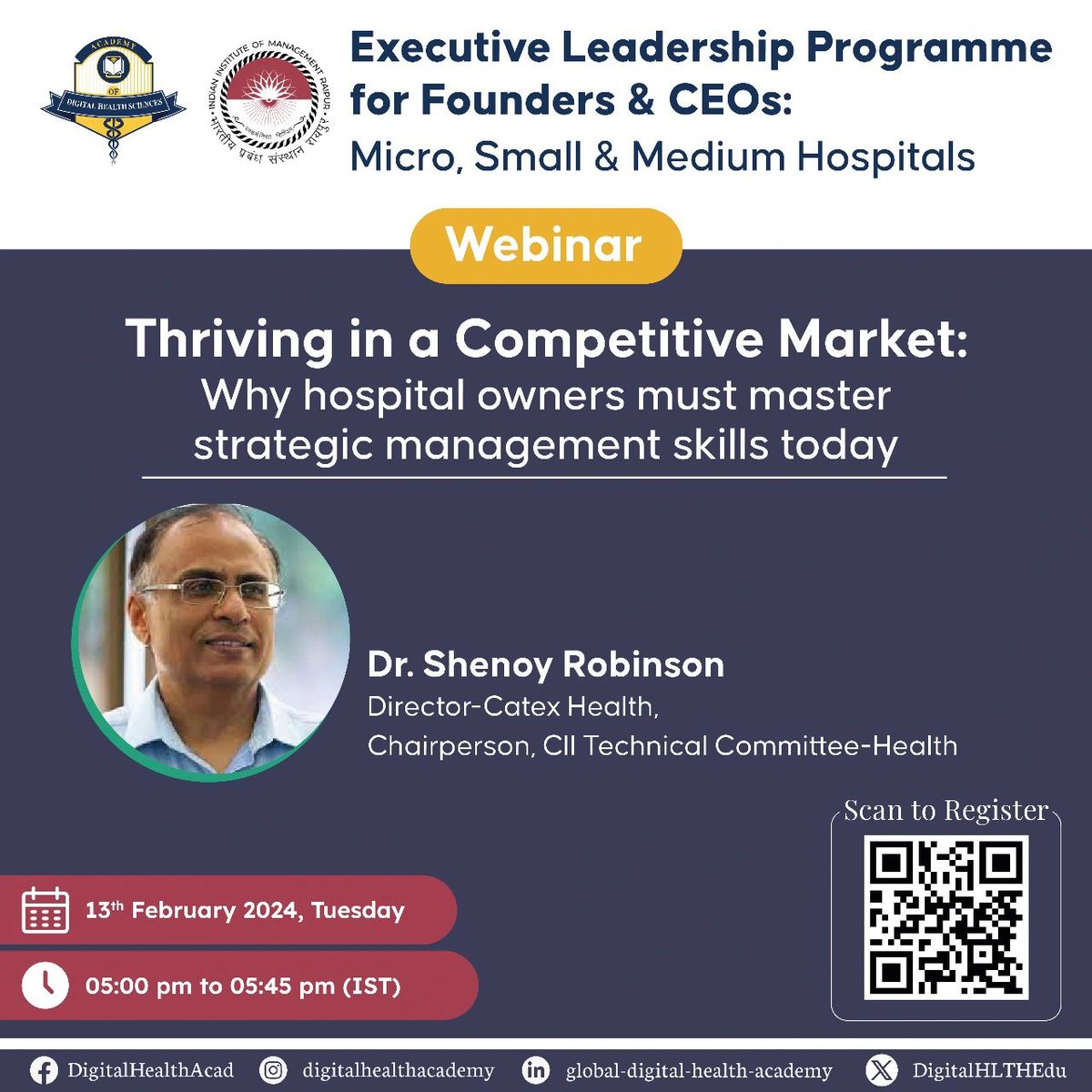 CatexHealth's tweet photo. "Thriving in a competitive market" Importance of Strategic management for hospital owners and managers.

Register at: https://t.co/yGANDTzcqU
Date: 13th February, 2024

#healthcare #healthcareindustry #hospitalmanagement #hospitaladministration #HospitalFinance #drshenoyrobinson https://t.co/nfQLUOV3Hv