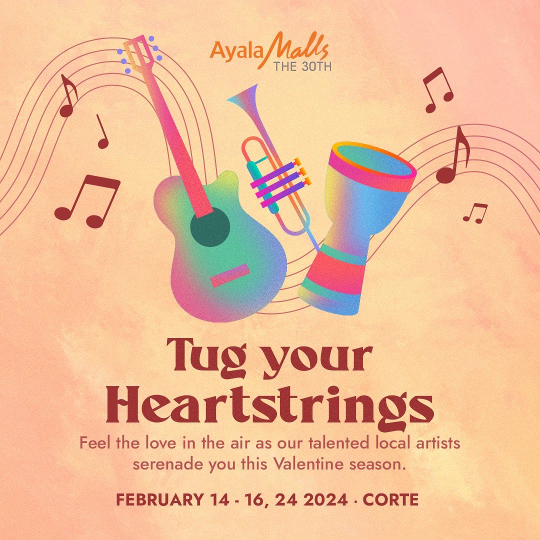 TheRidleysMusic's tweet photo. Our first Ayala Mall show 🥹🫶

Join us for ‘Tug Your Heartstrings’ at @AyalaThe30th on February 24!!! 💓 

#LetsCelebrateAtThe30th #LoveInAHeartBeat #ValentinesPh https://t.co/6M9L2NfEnk