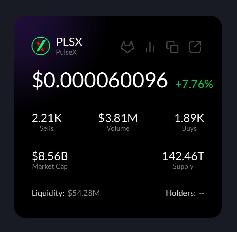 Who’s bullish on $PLSX right now? 🙋‍♀️

#PulseChain $HEX #PulseX #INC