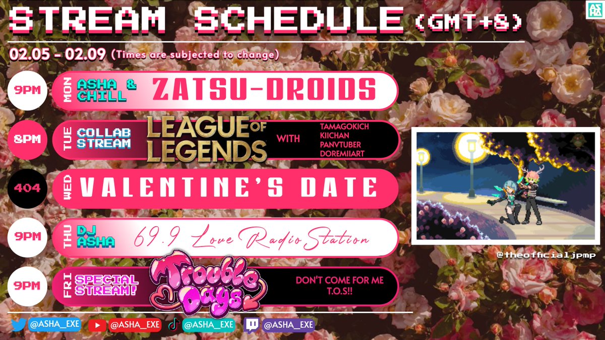 ASHA_EXE's tweet photo. ✨HAPPY HEART'S WEEK✨

This Schedule was made with L-O-V-E! I'm very excited to share my line-up of streams with you ~ ❤️

General: #ashalive
Art: #ashaillust
Clips: #ashaclips
Memes: #ashamemes
Community: #Fandroids

#Vtuber #Vtuberのおともだち募集中 #VtubersEN #VtubersUprising https://t.co/nxqoo79w9Z