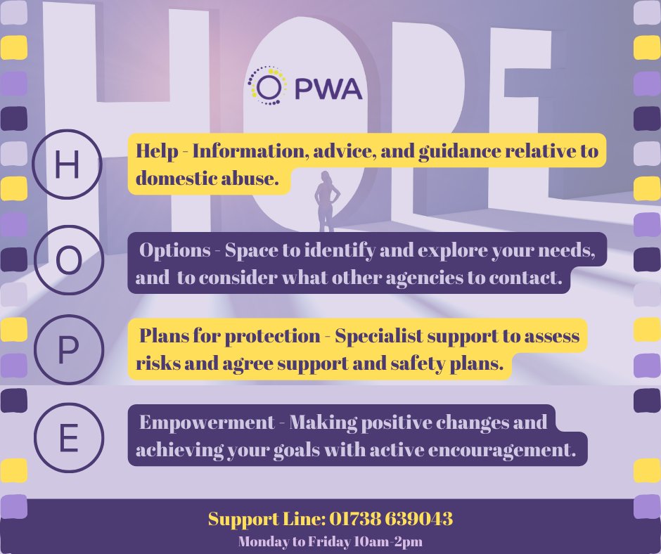 Have you spotted red flags in your relationship or patterns of abusive behavior? If you are now looking for HOPE for the future, you are not alone. Contact our support line Mon - Fri 10am to 2pm, or the 24h National Domestic Abuse Helpline on 0800 027 1234.