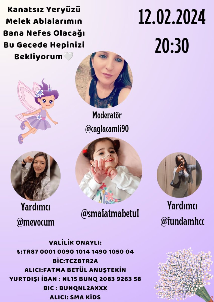 smafatmabetul's tweet photo. 12 şubat pazartesi günü saat 20:30 'da @caglacamli90 ablasi moderatörlüğünde @fundamhcc ve @Mevocum ablalarının desteğiyle Fatma Betül için dayanışma yayını yapılacaktır. Bu gönderiyi gören herkes davetlidir.. 
Bu yayından Fatma Betül'ün ablalarina destek Fatma Betül'e nefes olun https://t.co/yJcbDy0JaV