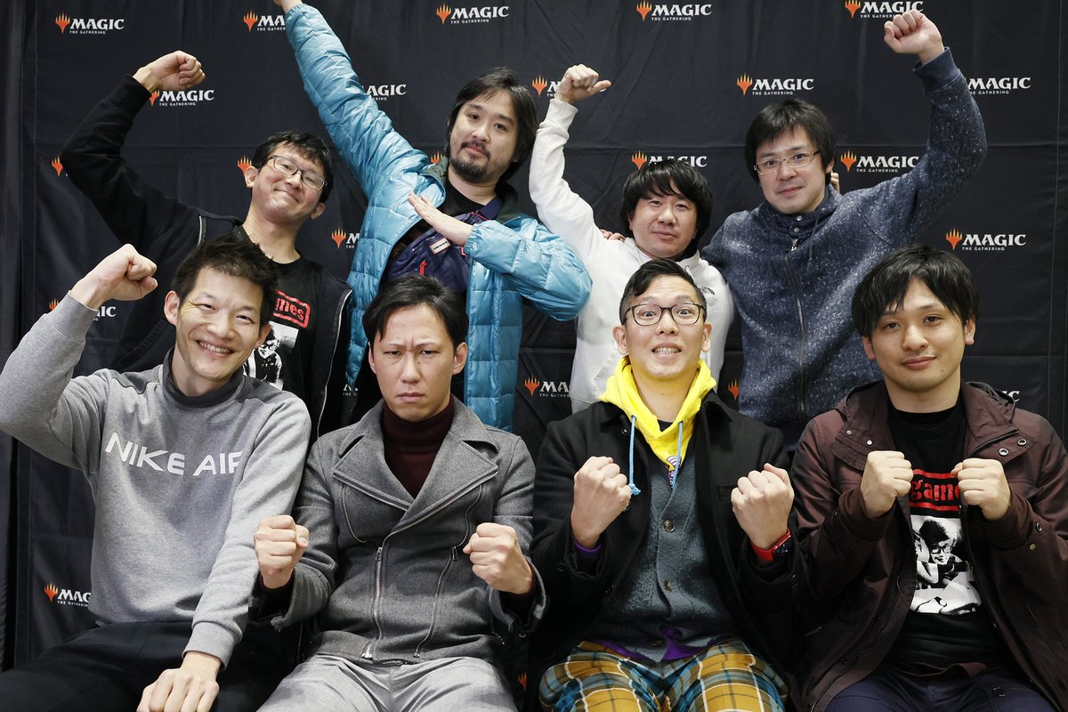 mtgjp's tweet photo. 【#プレイヤーズコンベンション】 「#ジャパンスタンダードカップ：『カルロフ邸殺人事件』Supported by 楽天ブックス」トップ8入賞者の方々はこちら！

・髙村 竜馬
・乾 崇史
・上村 文裕
・蛯谷 恵介
・小林 友哉
・Thirawat Chaovarindr
・佐藤 啓輔
・徳山 裕太郎

おめでとうございます！
#mtgjp https://t.co/LkhUPQmhmW