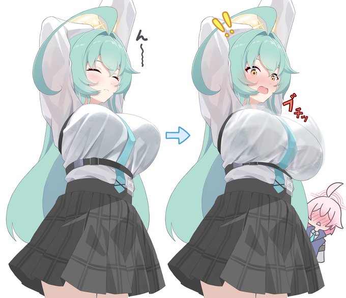 背伸びしたときフロントホックが限界を迎えてほしい生徒第一位ユメ先輩
#ブルアカ