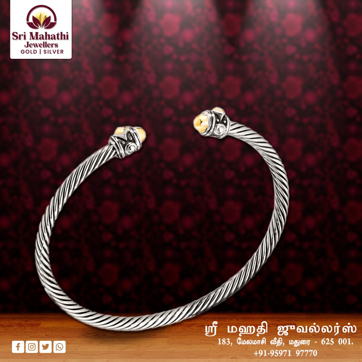 srimahathimdu's tweet image. Renaissance Silver Bracelet in Sterling Silver with 18K Yellow Gold from the house of Sri Mahathi Jewellers - Madurai.
#silverbracelets #silverrenaissancebraclet #silverkada #silverbracletsformen #silverbracletcollections #SriMahathiJewellers #SriMahathiJewellersMadurai