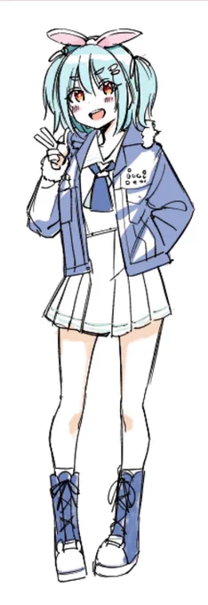 つむみ先生との絵チャで描いたぺこちゃん30分で描いたので色々大目に見て下さい 