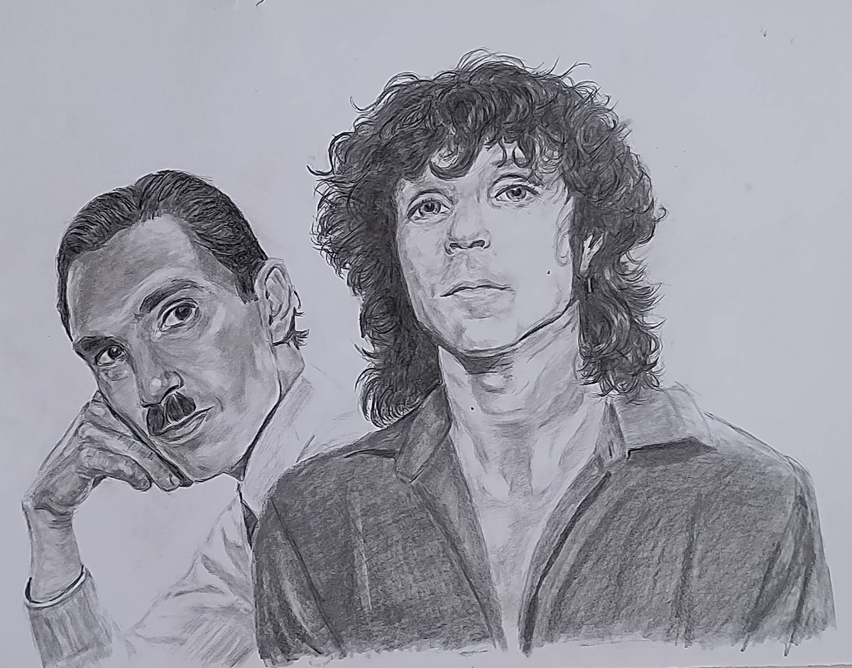 It is done! I give you Ron and Russell Mael in pencil.

#sparksfanart #ronmael #russellmael #sparks