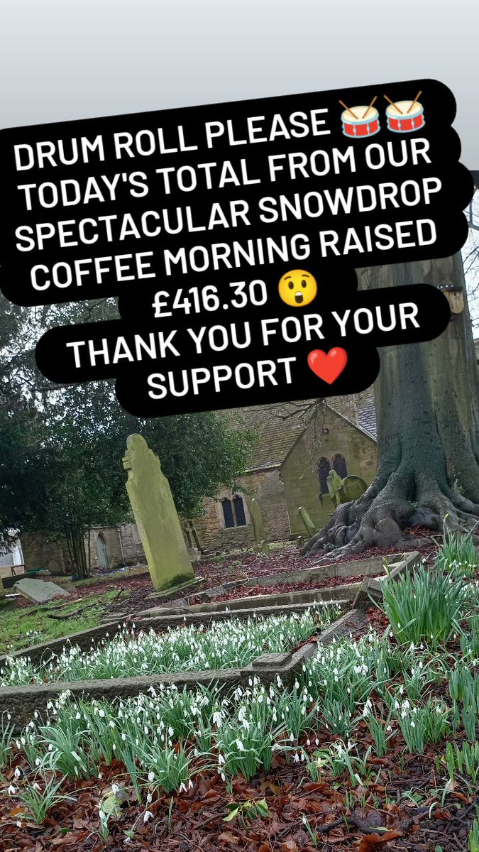 StMarys1225's tweet photo. Many thanks to everyone that supported our Fundraising Snowdrop Coffee morning yesterday we raised the magnificent total of £416.30 for Church Funds https://t.co/VSnH5997PR https://t.co/qZJU3rQrYF