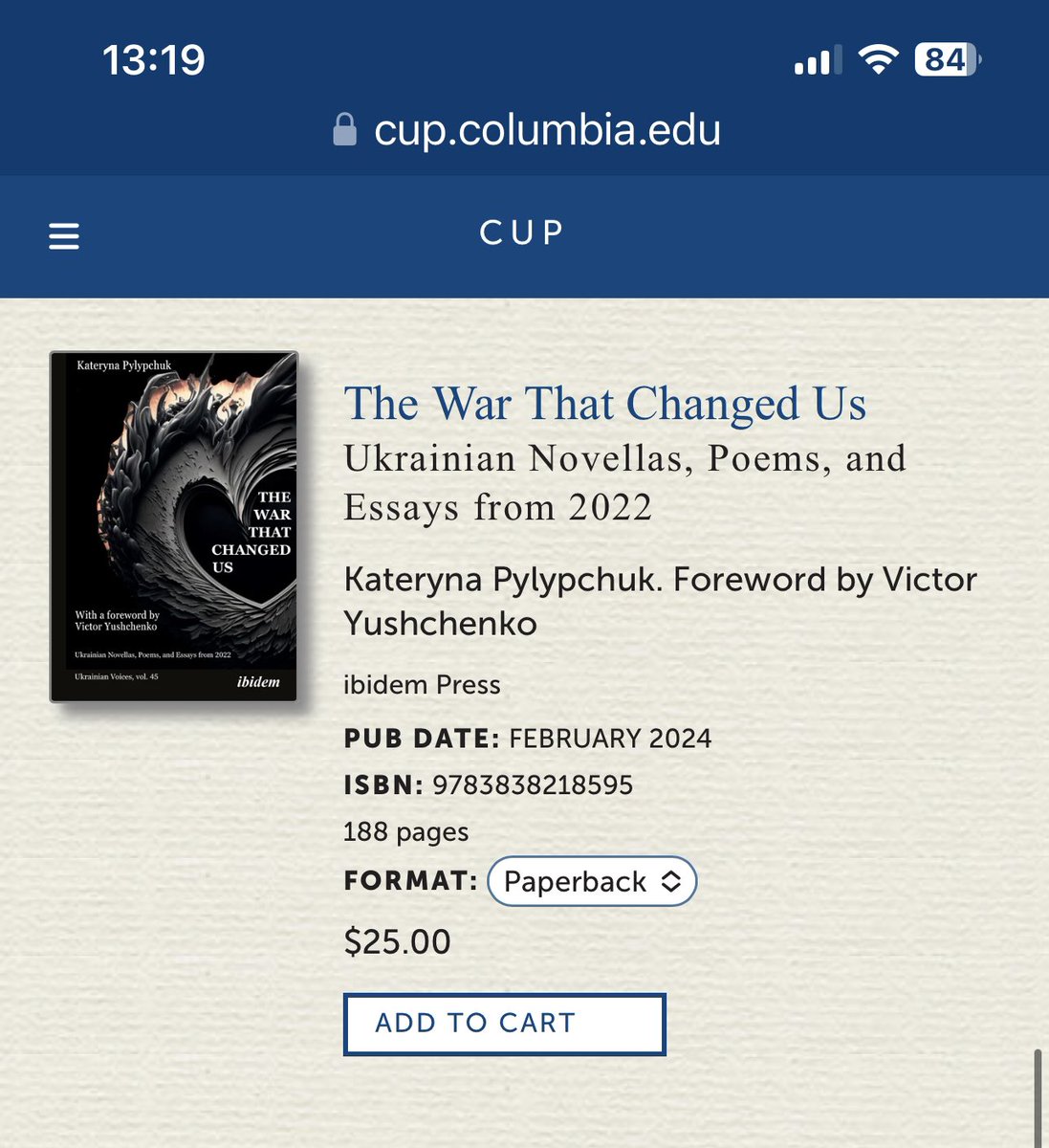 katiapylypchuk's tweet photo. 🎉📚 Exciting News for My US Readers! 📚🎉

I am absolutely thrilled to announce that my book, "The War That Changed Us," published last October in Germany by @ibidem11 is now available in the United States through @ColumbiaUP at https://t.co/na2OT2rMF5 https://t.co/vD7utyAxOP