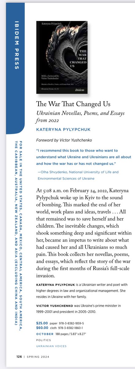 katiapylypchuk's tweet photo. 🎉📚 Exciting News for My US Readers! 📚🎉

I am absolutely thrilled to announce that my book, "The War That Changed Us," published last October in Germany by @ibidem11 is now available in the United States through @ColumbiaUP at https://t.co/na2OT2rMF5 https://t.co/vD7utyAxOP