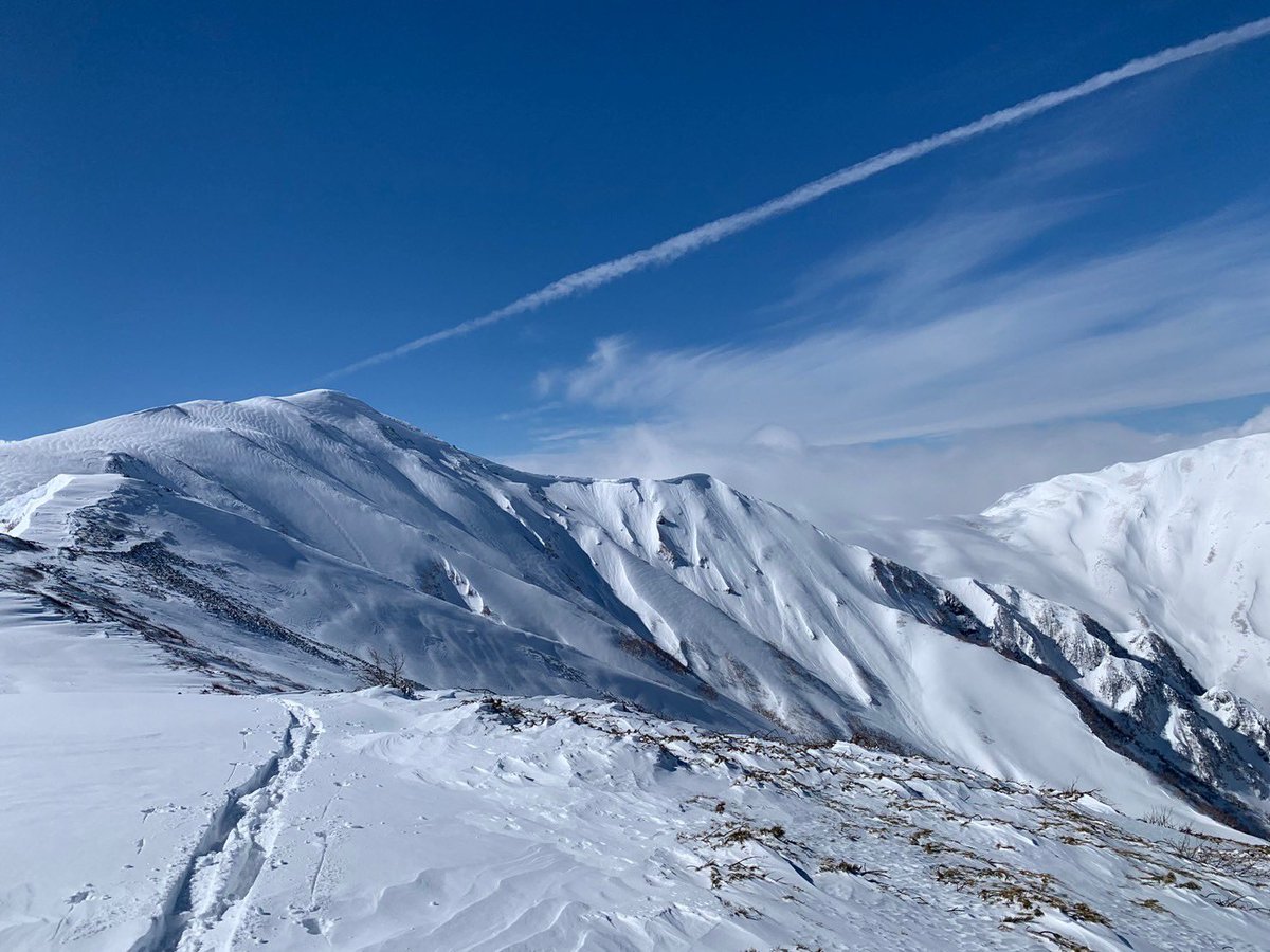 うっかりBB。違う斜面行くはずがガスで楽しくなさそう。小蓮華ガスがかかってなかったので行ってみたら雪がべったりついてるではありませんか！ごんぶかパウダー！