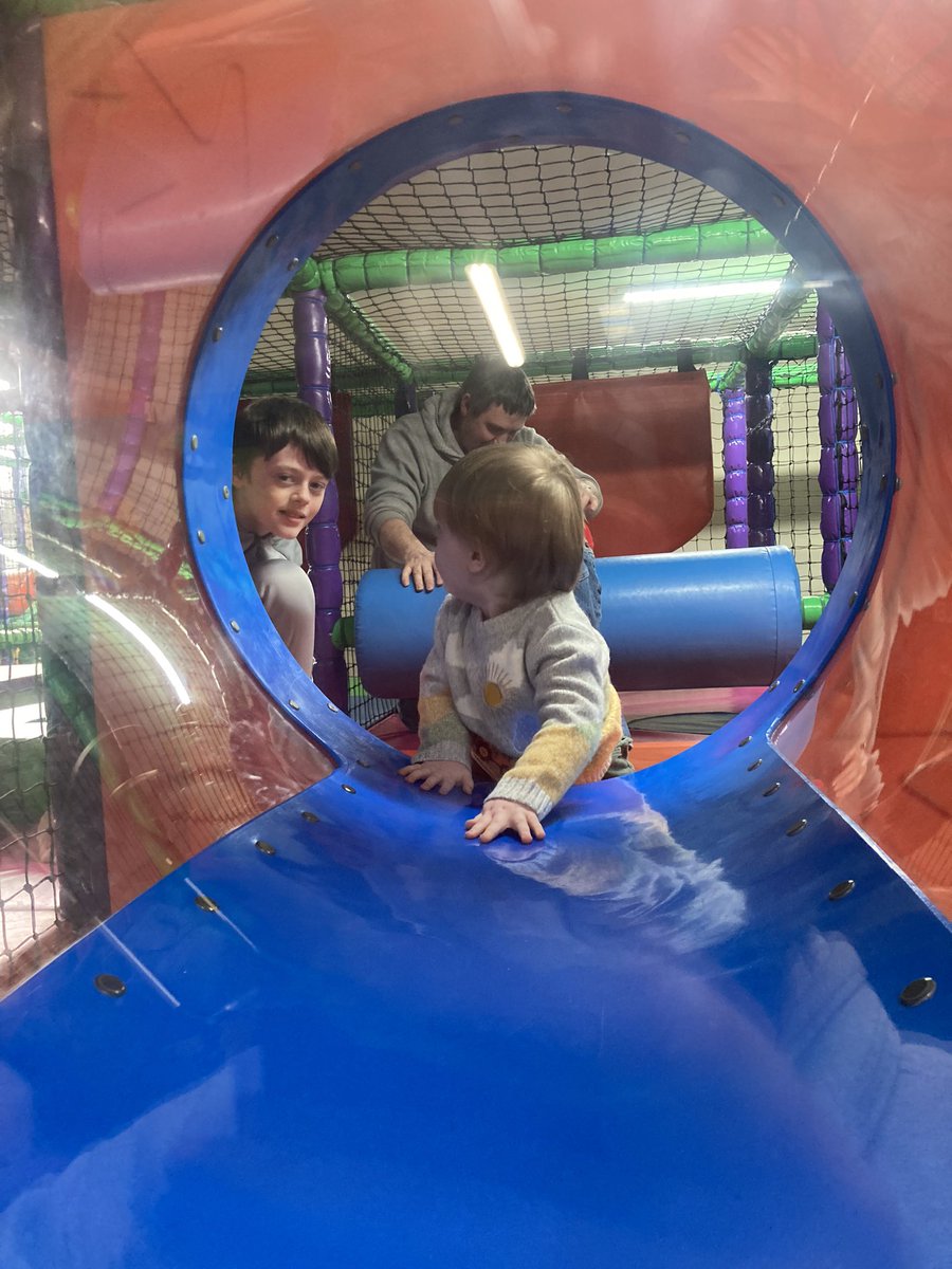 GarFunkyFunk's tweet image. And to think I thought my days of noisy soft play were behind me.
Happy early 2nd birthday kiddo