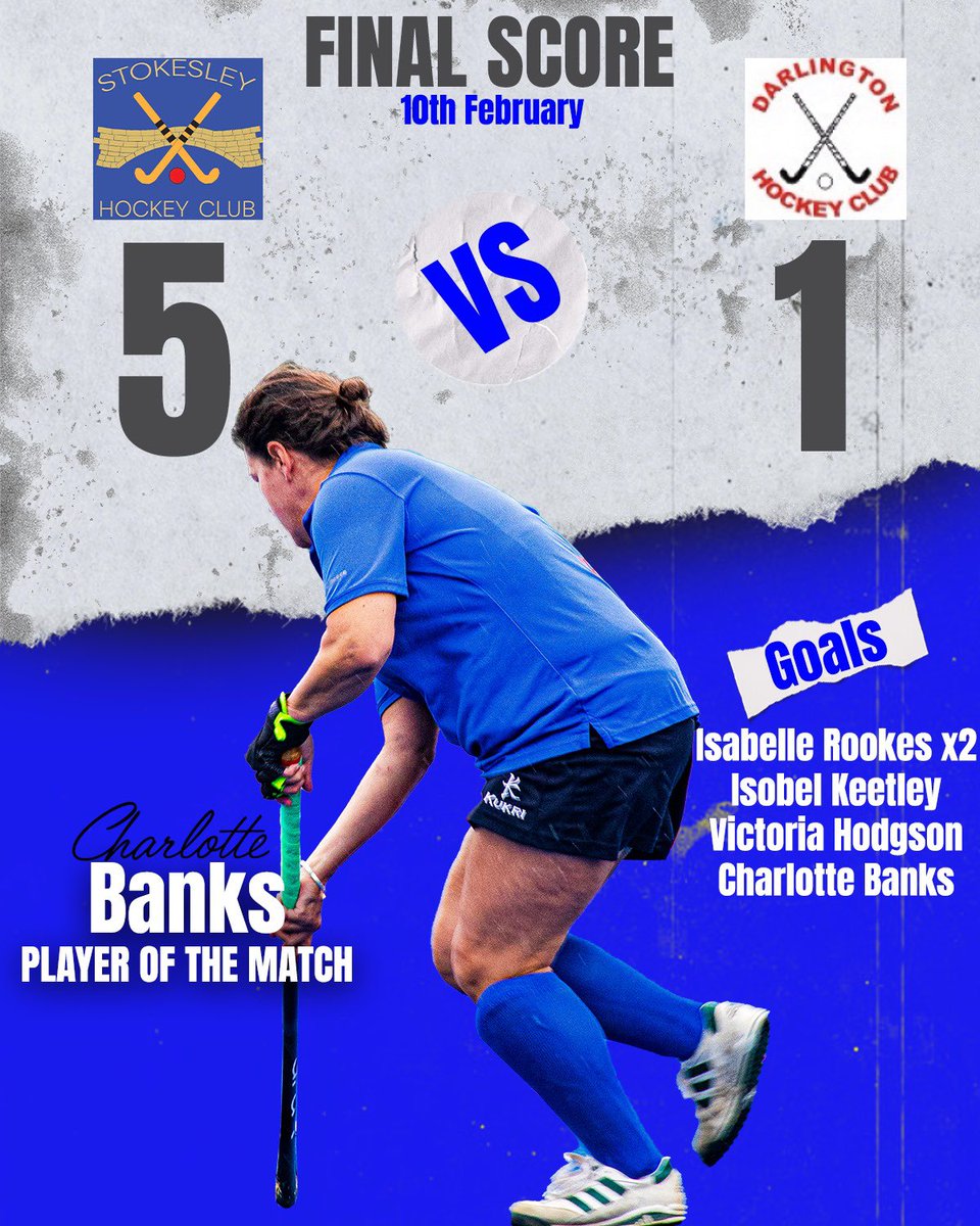This Weekends Results!
1s 2-1 Driffield (Win)
2s 5-1 Darlington (Win)
#stokesleyhockey #results #winningweekend