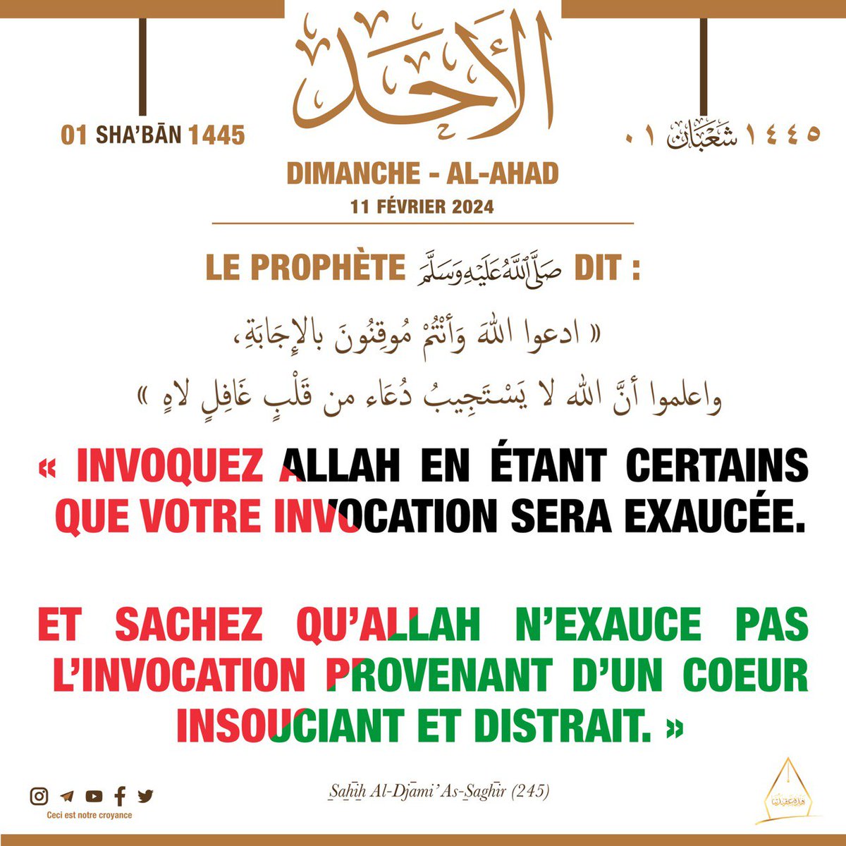 Ceci est notre croyance tweet media