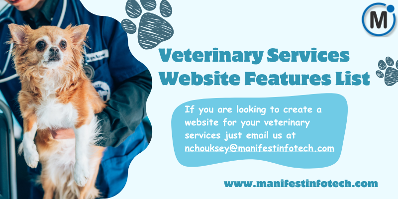 Veterinary Services Website Features List
manifestinfotech.com/blog/veterinar…

#PetCareGuides #VetServices #AppointmentBooking #PetHealthRecords #EmergencyPetCare #PetHealthArticles #PetAdoption #PetInsuranceInfo #SpecializedVetCare #PetCommunitySupport #PetEducation #SeniorPetCare