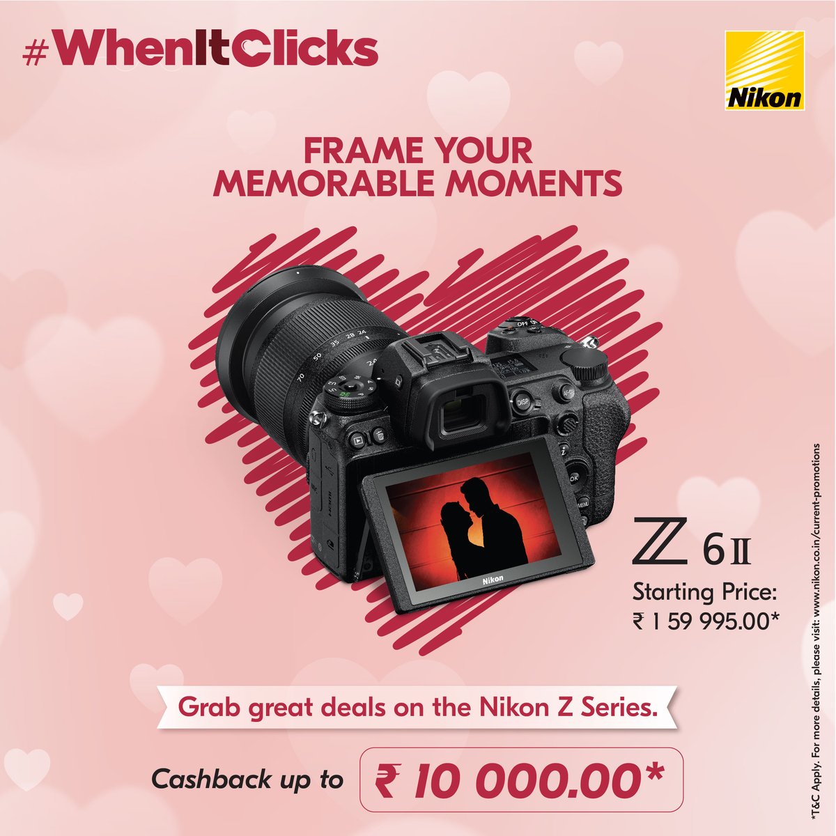 NikonIndia's tweet photo. Celebrate love in motion with Nikon Z 6II. Feel the thrill of capturing every spontaneous moment with unparalleled clarity.
#WhenItClicks
Avail exclusive Valentine's Day deals now. For more information visit: https://t.co/cFvhSFgMNg
#Nikon #NikonIndia #NikonZ6II #Z6II https://t.co/3TM4Dd99E7