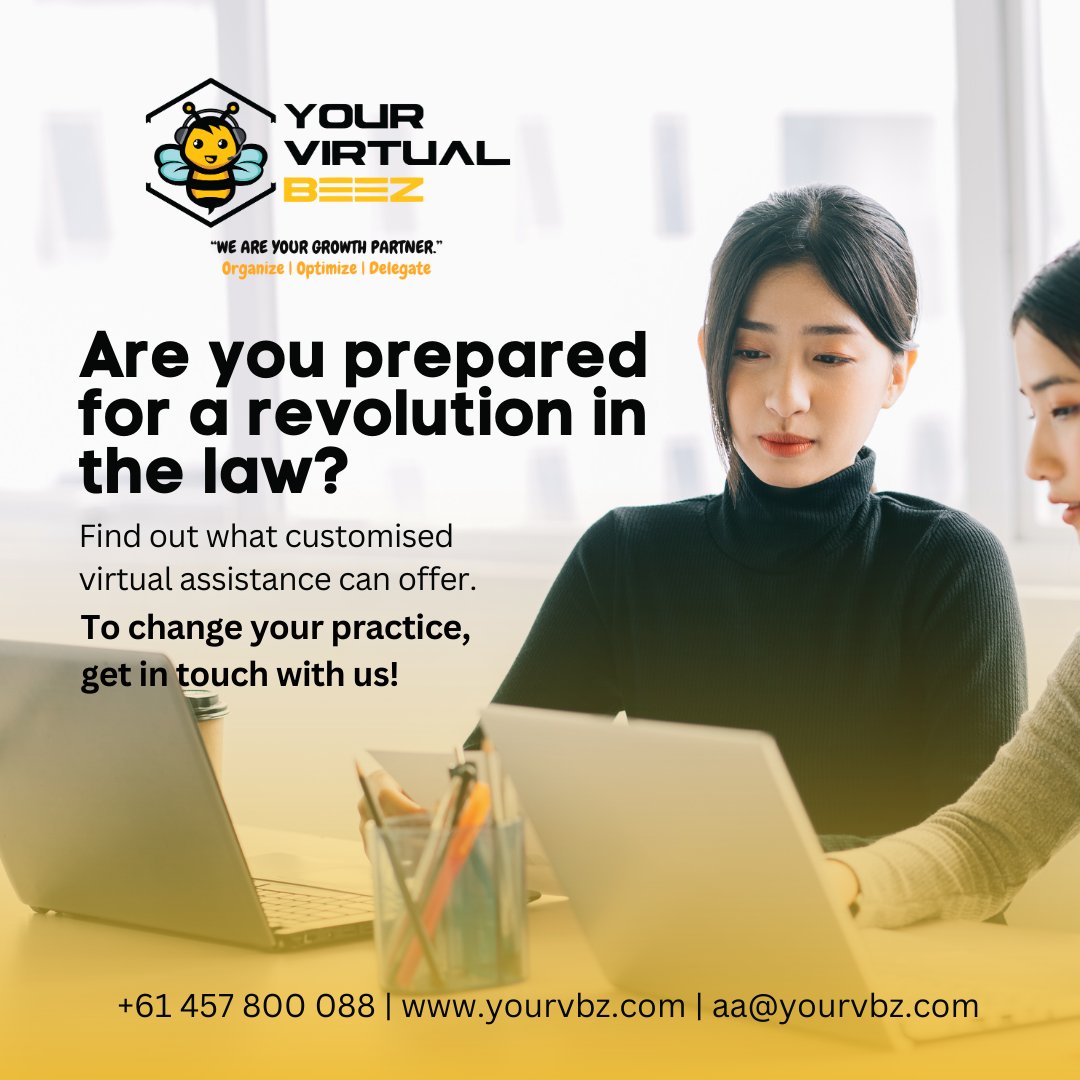 yourvirtualbeez's tweet image. Change the way you do legal work! 😍 Find Out What Customized Virtual Assistance Can Do for You. Get in touch with us right away to change your practice! ⚖💻

You may contact us here:
📮 aa@yourvbz.com
📱 +61 457 800 088

#yvb #outsourcing #business