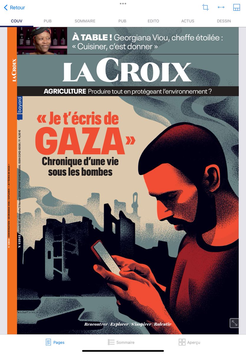 Rares sont les reportages sur la vie des habitants de Gaza sous les bombes .ils ont été plus fréquents sur la vie des ukrainiens bombardés . C etait légitime. Le quasi silence sur Gaza l’est moins .Merci à @LaCroix