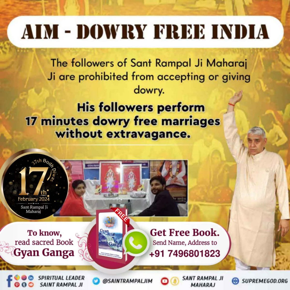 #संत_रामपालजी_के_उद्देश्य
By listening to Sant Rampal Ji Maharaj's spiritual discourses, we shed the burden of bad deeds and nourish our souls. A transformative journey of redemption.
6Days Left For Bodh Diwas