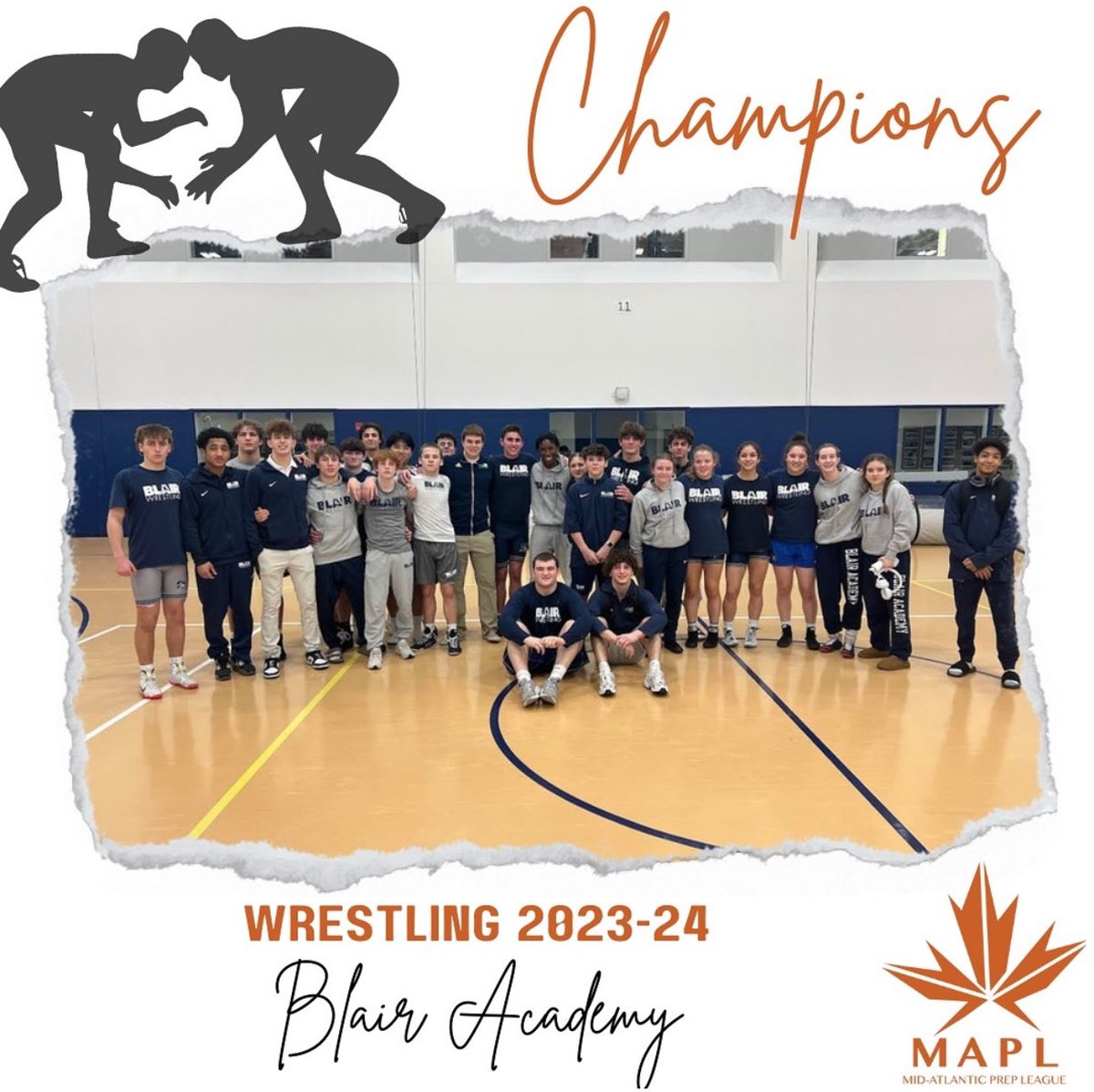 The 2023-24 MAPL Wrestling Champs! 🏆 @blairbucs @Blair_Wrestling Congratulations!