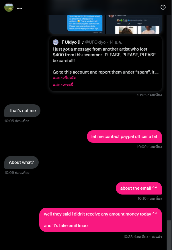 bunny_cos's tweet photo. @sarkozyness @Laura__Cole__ Hi!  i just meet her today lmao

i didn't get any scam Bc i already know something not right when i see the email send to me

and yep i contact to the support officer paypal to checking first

when i said i gonna go contact to paypal a bit , she already gone XDDD https://t.co/TuZFTNjS3A