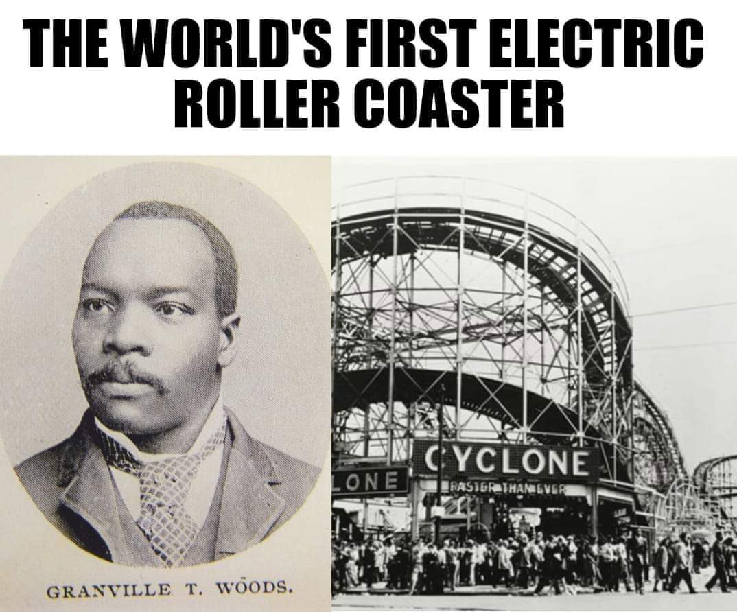 #ProudWokeHistory
#ResistanceRoots
#BlackHistoryMonth

Granville T. Woods (April 23, 1856 – January 30, 1910) designed what is known as the “Figure Eight.” It was the world's FIRST electric roller coaster used in 1892 at Coney Island Amusement Park in New York. Woods patented the…