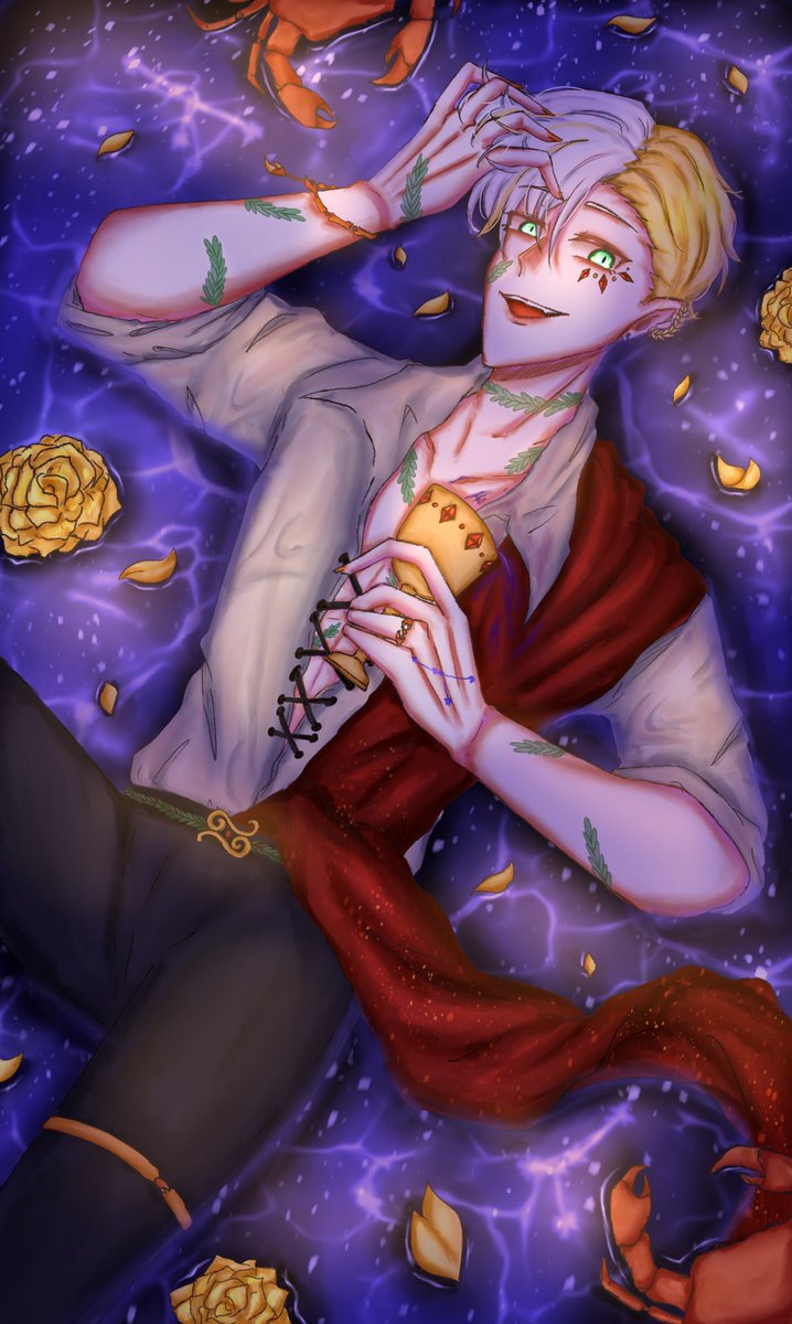 #NVMA_zodiac13th

ไปจับลซน ลงน้ำเพราะคิดอะไรไม่ออกมาค่ะ(...)

แฮะแฮะ จริงๆ ตอนวาดพยายามคงให้อยู่ในธีมของโทนสีเหลือ
ทอง+กรีกโรมันแล้วล่ะแต่ลงสีน้ำกับแสงม่วงสะบัดเลย✨✨