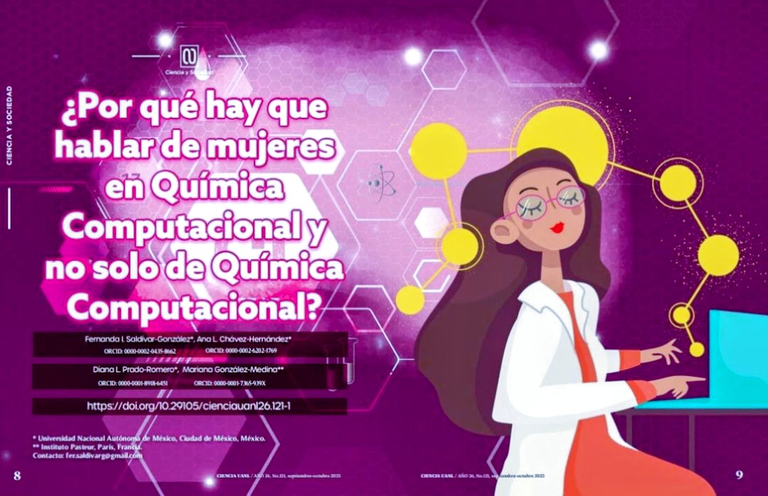 Feliz día de la niña y la mujer en la ciencia. Aquí un artículo para reflexionar y reconocer el papel de las mujeres en la Química Computacional 👩🏽‍🔬💻👩🏻‍🔬 cienciauanl.uanl.mx/?p=12780
#WomenInSTEAM