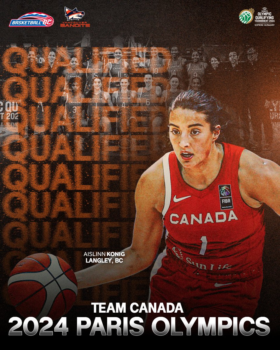 See you in Paris. 🇨🇦 👏 Congrats to BC’s own @acekonig and @canbball Senior Women’s National Team on qualifying for the 2024 Summer Olympics. 🏀 #LikeABandit #SWNT