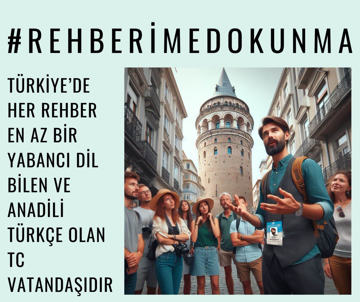 Türkiye' de her rehber en az bir dil bilen ve ana dili Türkçe olan T.C. vatandaşıdır.
#RehberlikMesleğiRiskAltında
