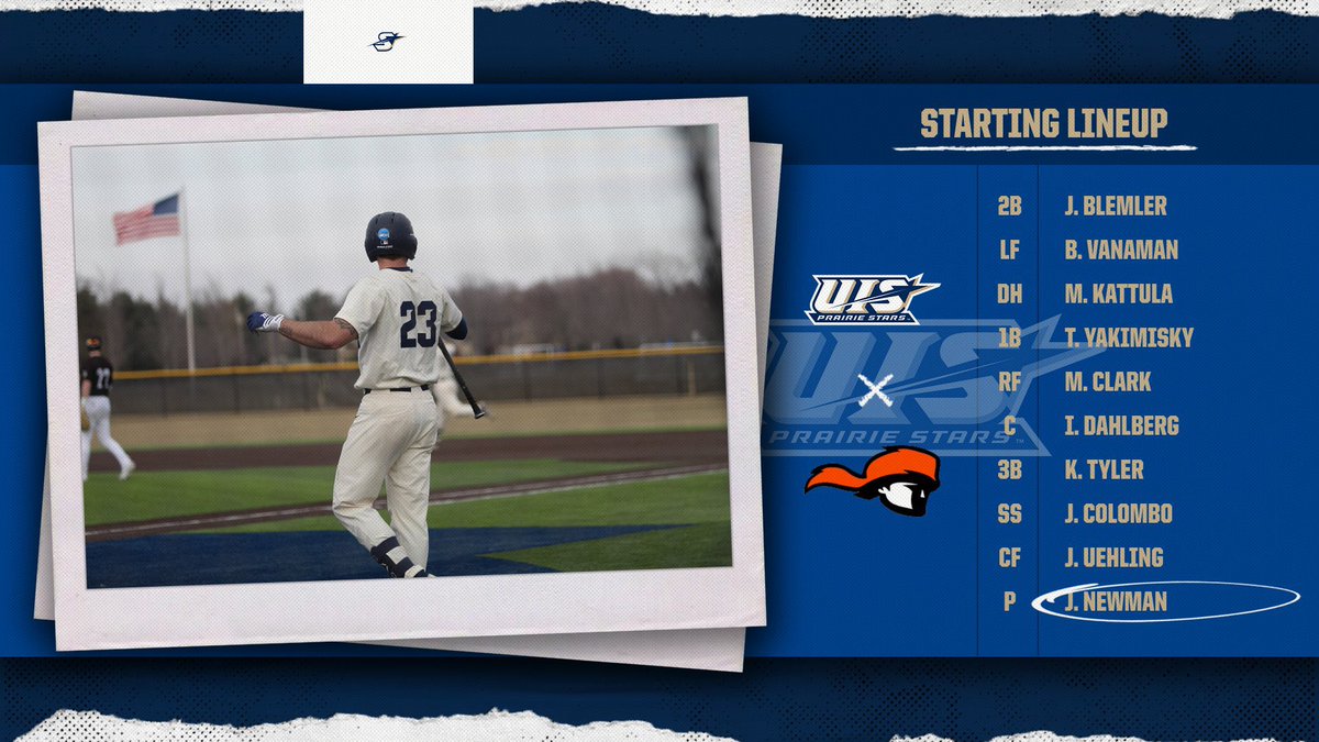 Baseball_UIS's tweet photo. GAME 3 LINEUP 📝

#WeAreStars https://t.co/oYpg9O8AtY