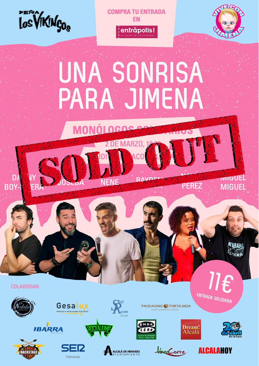 ¡48h! 🥳 Es lo que habéis tardado en agotar todo el auditorio. Organizar algo así es el doble de bonito cuando el evento recibe una acogida así 💛💛💛 Cientos de gracias, vamos a hacer una tarde preciosa entre todos 🤟