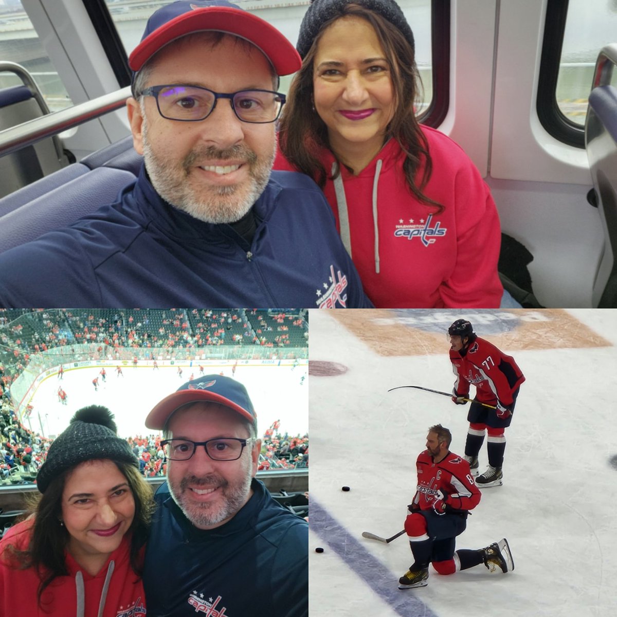 Chelle and I are taking in the game before The Game. @Capitals